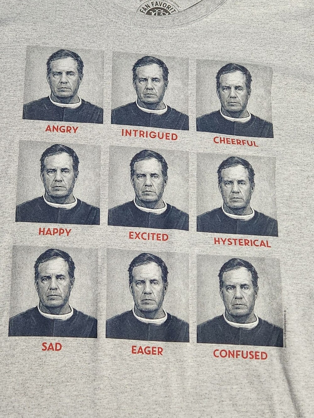 Men's BILLY BAD-ASS BELICHEK T-Shirt with his many face's...